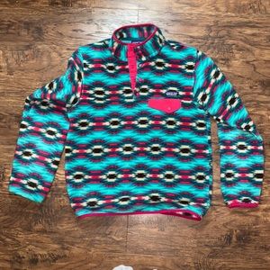 Aztec Patagonia Synchilla Snap-T Pullover, L
